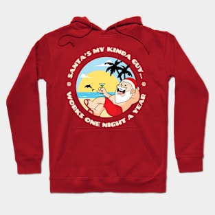 Lazy Santa - funny Santa Christmas gift (on dark colors) Hoodie